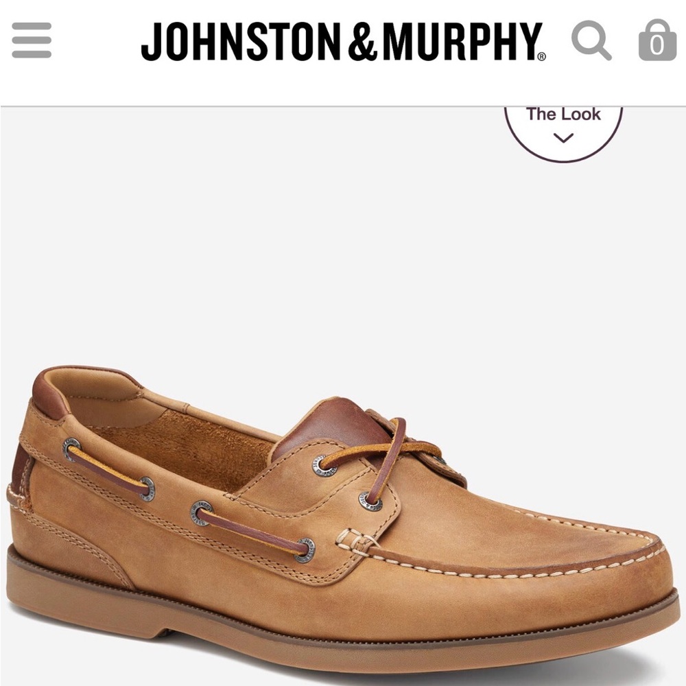New Johnston Murphy Ventura 2 eyed boat shoe 12